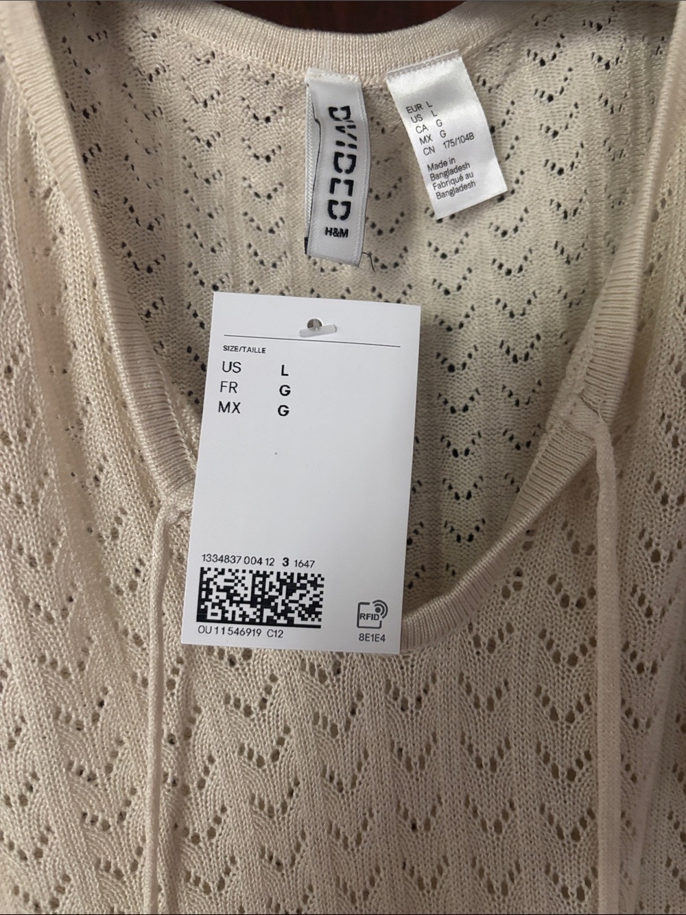 H&M Cream Knit Tie-Front Tank Top - Picture 11 of 11